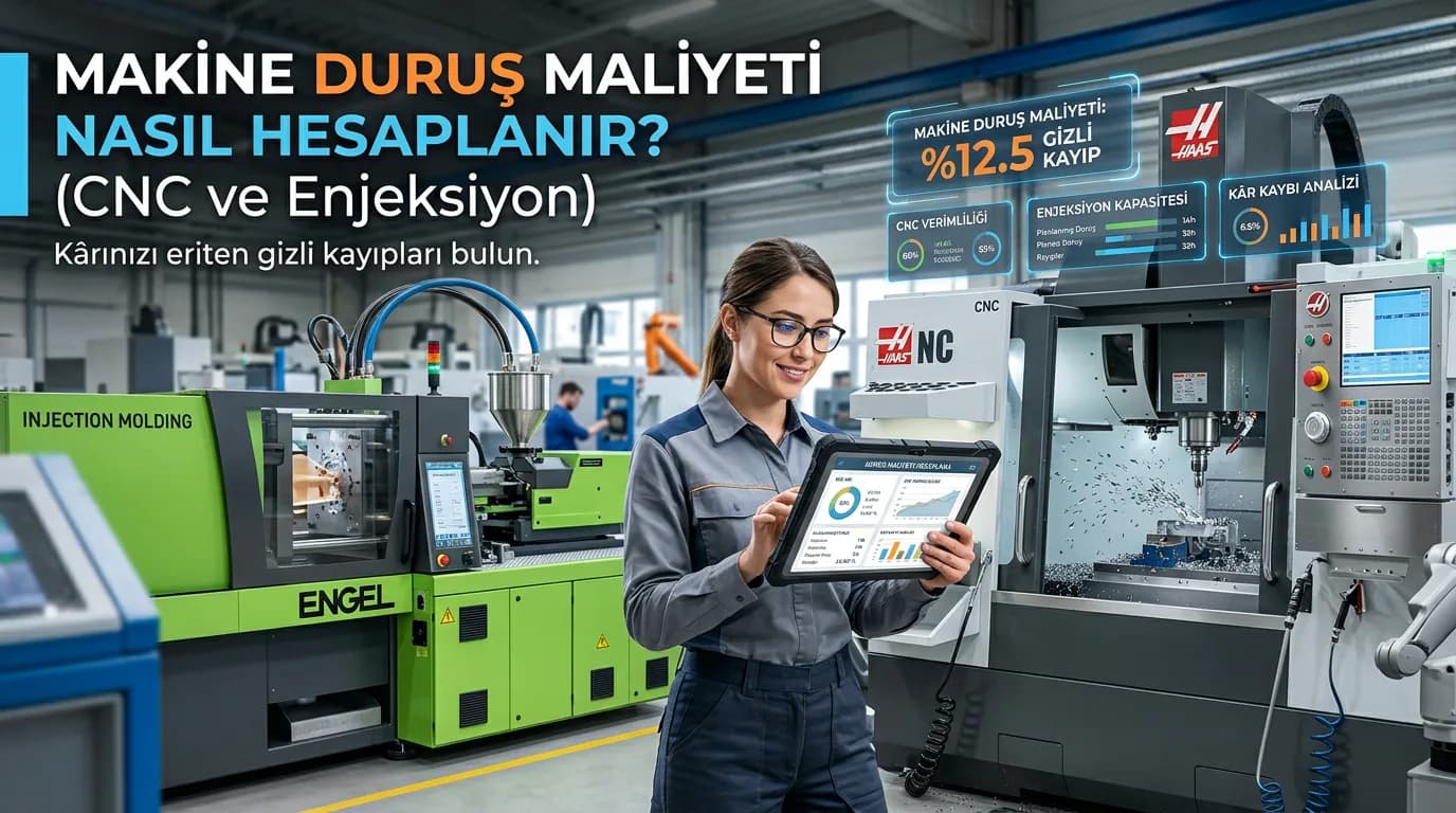 Makine Duruş Maliyeti Nasıl Hesaplanır? (CNC ve Enjeksiyon)