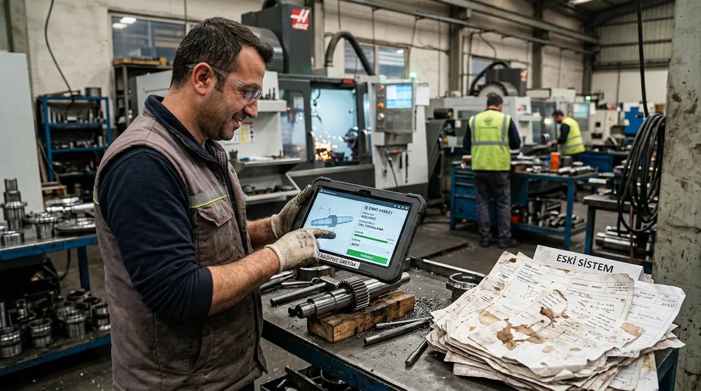 Kağıtsız Üretim Atölyede İş Emirleri Tablete Nasıl Taşınır