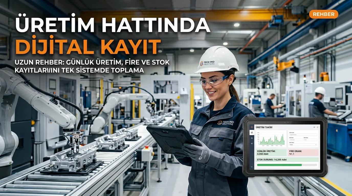 Üretim hattı dijital kayıt rehberi kapak görseli