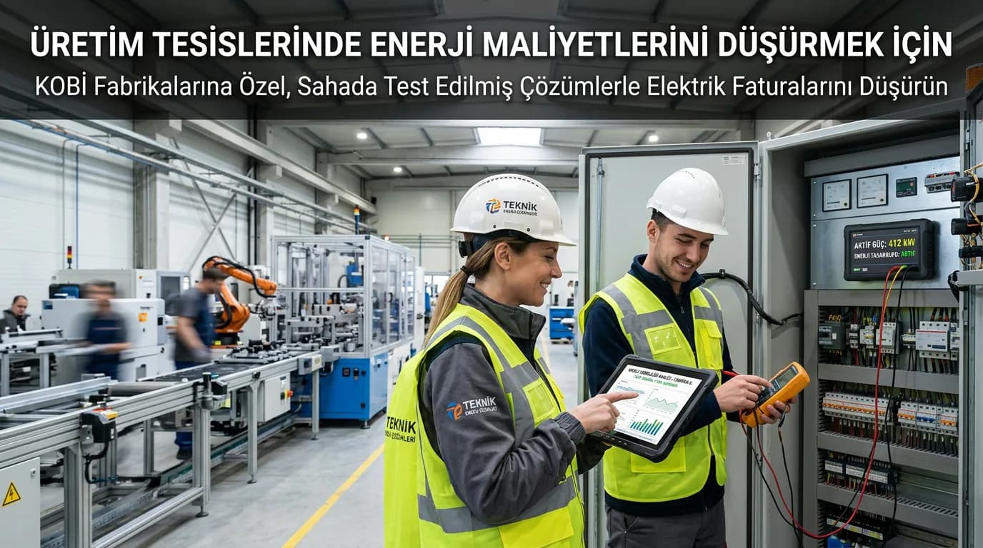 Üretim Tesislerinde Enerji Maliyetlerini Düşürmek İçin Pratik Adımlar